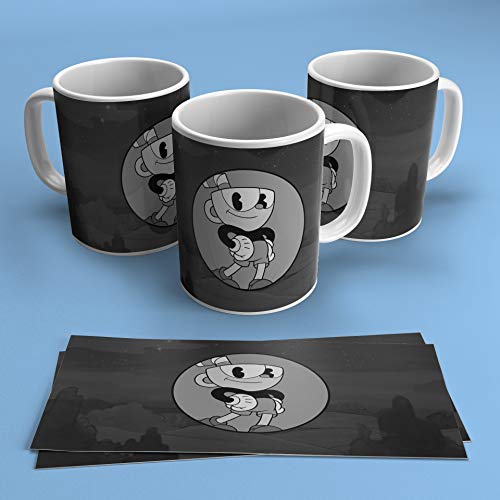 TusPersonalizables.com Cuphead Tasse (Black and White) von TusPersonalizables.com