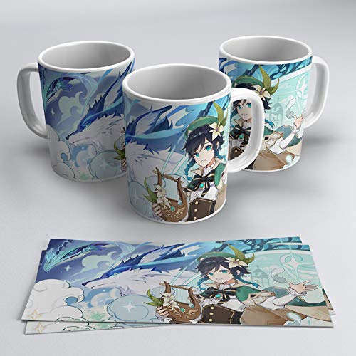 TusPersonalizables.com Genshin Impact Ventri Tasse (Rund, Porzellan, Mug, Tasse, 22959872031, 1 Stück) von TusPersonalizables.com