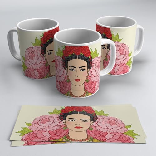 TusPersonalizables Keramiktasse mit Frida-Druck (Zeichnung) von TusPersonalizables
