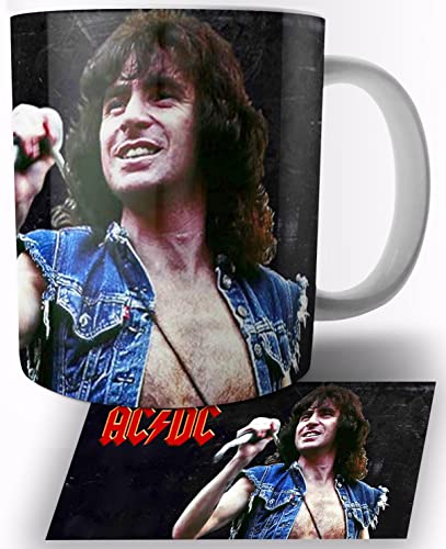 ACDC Bon Scott B Keramik Becher 325ml Tasse Mug von TusRelojes