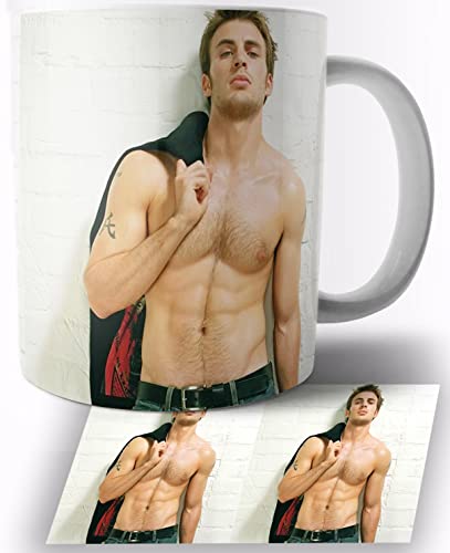 Captain America Chris Evans Keramik Becher 325ml Tasse Mug von TusRelojes