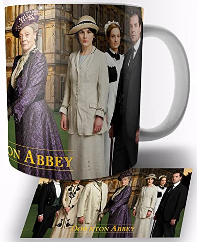 Downton Abbey Michelle Dockery Hugh Bonneville Keramik Becher 325ml Tasse Mug von TusRelojes
