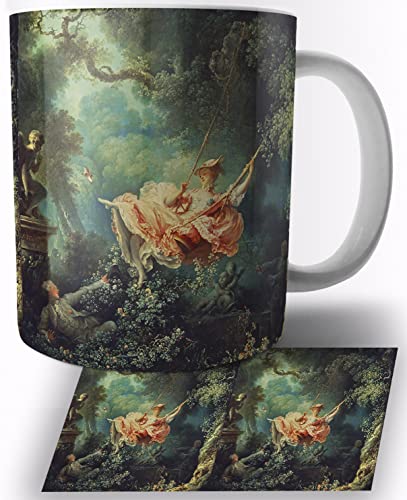 Jean-Honore Fragonard Lescarpolette The Swing Keramik Becher 325ml Tasse Mug von TusRelojes