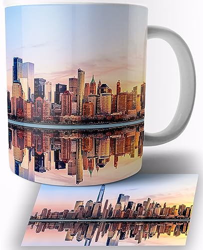 New York City NY Manhattan SkyLine Keramik Becher 325ml Tasse Mug von TusRelojes