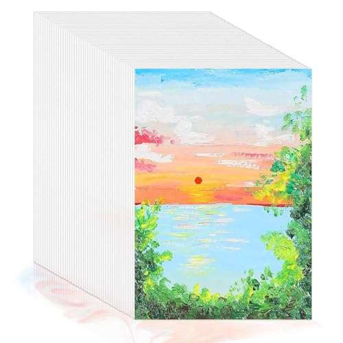 50 Blatt Aquarellpapier A6 300 g/m², Dickes Aquarellblock 15x10 cm Wasserfarben Acryl Papier, Weihnachtskarte Watercolor Paper für Adventskalender Weihnachts Neujahr DIY Geburtstag von TuseRxln