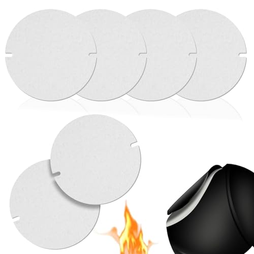 6 Stück Flam Dichtung Ofenrohrdichtung, 155mm Ofenrohr Dichtung Flachdichtung Hitzebeständig bis 1200°C, Rohrdichtung zum Zuschneiden für Ofenrohrklappen(Weiß) von TuseRxln