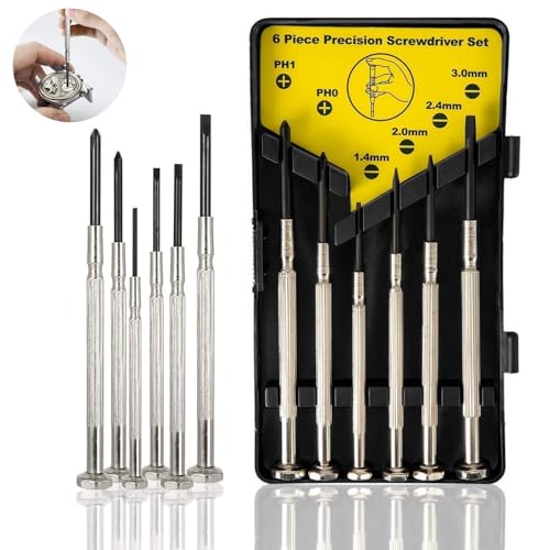 6 Stück Mini Schraubendreher Set, Brillen Reparatur Schraubendreher Set, Präzisions Reparatur Schraubendreher für Uhren Schraubendreher von TuseRxln