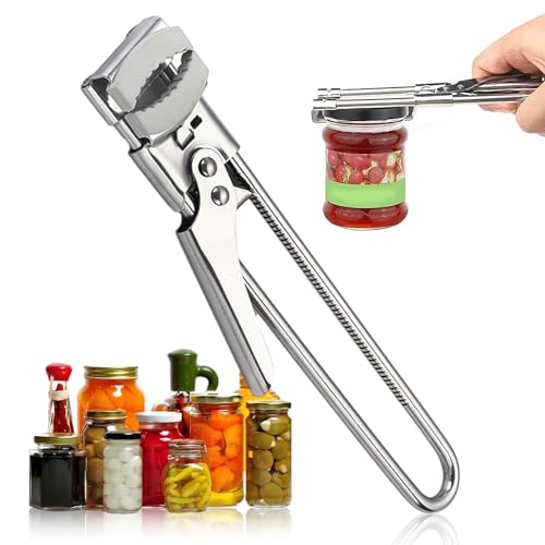 Manueller verstellbarer Edelstahl Dosen Deckelöffner, 19.5 cm MultiFunktions Dosenöffner Master Opener, Kitchen Deckelöffner ideal für Kinder Senioren Frauen von TuseRxln