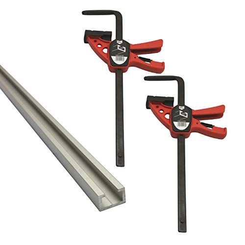 Tusina 1m CProfil M8 2 St. Zwinge T-Track Führung Anschlag Schiene Spanntisch T Nut mit Silber mit Rot Akzenten Tusina 1m CProfil M8 2 St. Zwinge T-Track Führung Anschlag Schiene Spanntisch T Nut mit Silber mit Rot Akzenten von Alutec Metallbau