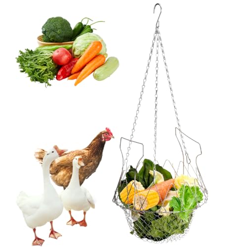 Hühner Gemüse Hängende Futterautomat, Geflügel Obsthalter Huhn Kohl Futterspender, Hühnerspielzeug futtertrog hühner, Huhn Regal bauernhöfe Hängendes Hühnerfutter-Zubehör Für Hühner Hühner Ente Hühner Gemüse Hängende Futterautomat, Geflügel Obsthalter Huhn Kohl Futterspender, Hühnerspielzeug futtertrog hühner, Huhn Regal bauernhöfe Hängendes Hühnerfutter-Zubehör Für Hühner Hühner Ente von Tutamaz