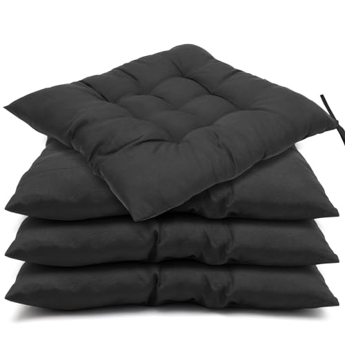 Tutamaz 4er Set Stuhlkissen 40x40 cm, Sitzkissen Stuhlauflage mit Bändern für Bürostuhl Balkonstuhl Sitzpolster Indoor Outdoor für Garten Sitzpolster Set Rattanstühle Wohnzimmer Studierzimmer Tutamaz 4er Set Stuhlkissen 40x40 cm, Sitzkissen Stuhlauflage mit Bändern für Bürostuhl Balkonstuhl Sitzpolster Indoor Outdoor für Garten Sitzpolster Set Rattanstühle Wohnzimmer Studierzimmer von Tutamaz