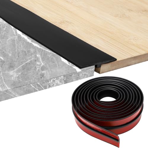 Übergangsprofil, T Profil Übergangsleiste Bodenleiste Selbstklebender, Türschwellen Leiste Spaltabdeckung Trennleiste für Türschwellen und Verbindungsböden von Laminatdielenfliesen,3mx5cm (Schwarz) Übergangsprofil, T Profil Übergangsleiste Bodenleiste Selbstklebender, Türschwellen Leiste Spaltabdeckung Trennleiste für Türschwellen und Verbindungsböden von Laminatdielenfliesen,3mx5cm (Schwarz) von Tutamaz