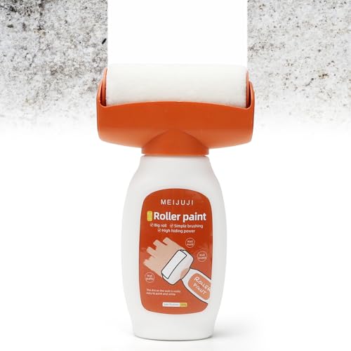Wandfarbe Ausbessern Weiß, 500g Ausbesserungsfarbe Weiss Roller, 2 in 1 Wandreparatur RollbüRste, Wandfarbe Weiß Roller mit Wandreparaturpast, Wand Ausbessern Roller für Wandkratzer Graffiti Flecken von Tutamaz