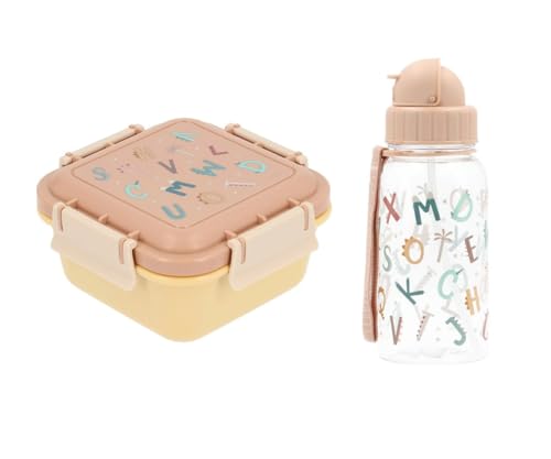 Tutete Lunchbox für Kinder | Bento-Box 780 ml und Tritan Trinkflasche 500 ml | BPA-frei, praktisch und leicht | ideal für Schule, Krippe und Ausflüge | Funny Letters Tutete Lunchbox für Kinder | Bento-Box 780 ml und Tritan Trinkflasche 500 ml | BPA-frei, praktisch und leicht | ideal für Schule, Krippe und Ausflüge | Funny Letters von Tutete