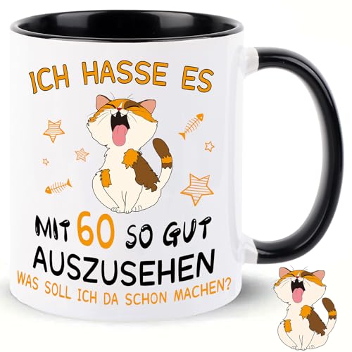 60 Geburtstag Frau, Geschenk 60 Geburtstag Frau Kaffeetasse mit Spruch Ich Hasse Es, mit 60 So Gut Auszusehen, Aber Was Soll Ich Machen, Mutter Oma Freund Kollegen von Tutukyle