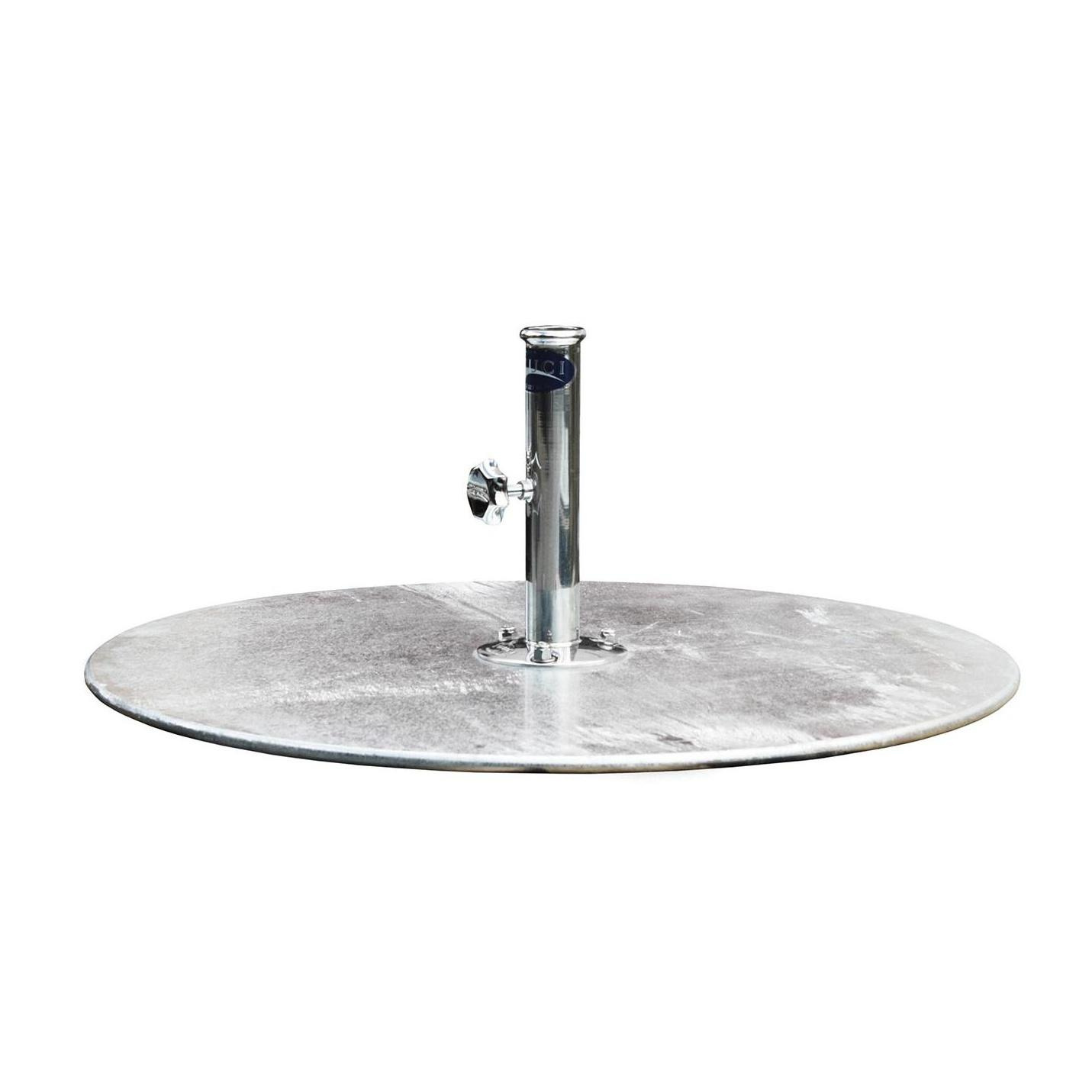 Tuuci - G-Plate Schirmständer rund 34kg - silber/galvanisiert/H 27cm / Ø 61cm von Tuuci