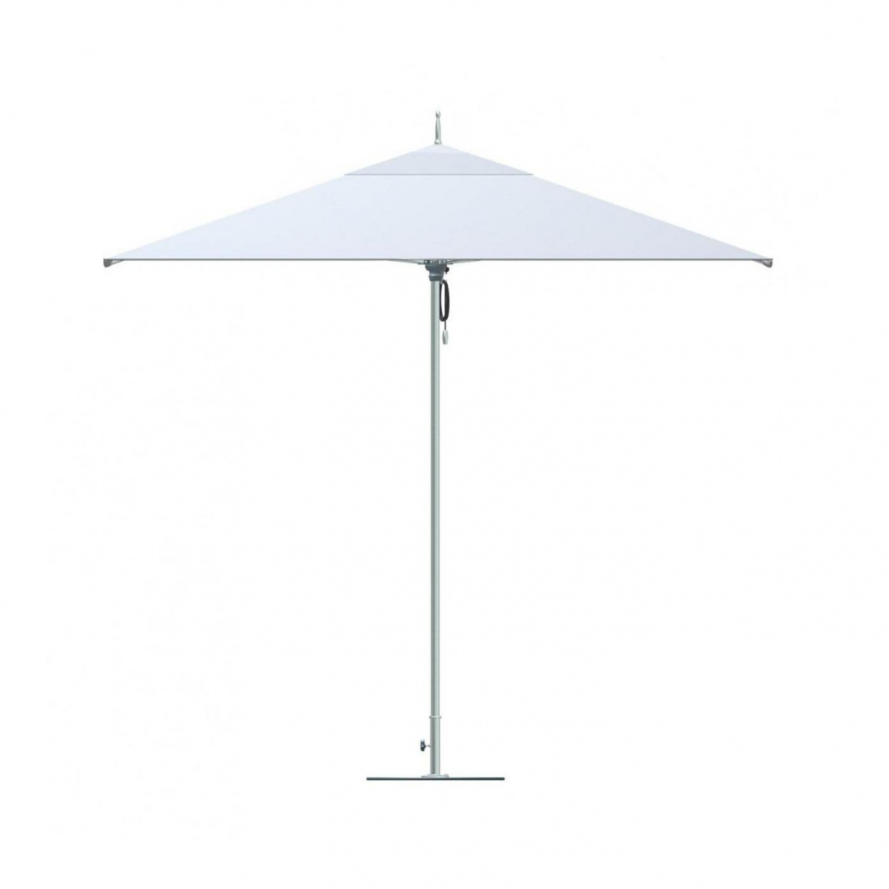 Tuuci - Ocean Master Classic Sonnenschirm quadratisch - natur, aluminium/Stoff Sunbrella Marine 4604/BxHxT 225x257x225cm/Auto-Loc-Lift Flaschenzugsyst von Tuuci