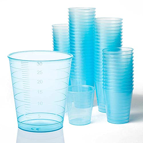 Tuuters.de 300x Medikamentenbecher, 30ml - bruchsicher, Schnapsbecher, Medizinbecher (Blau) von Tuuters.de