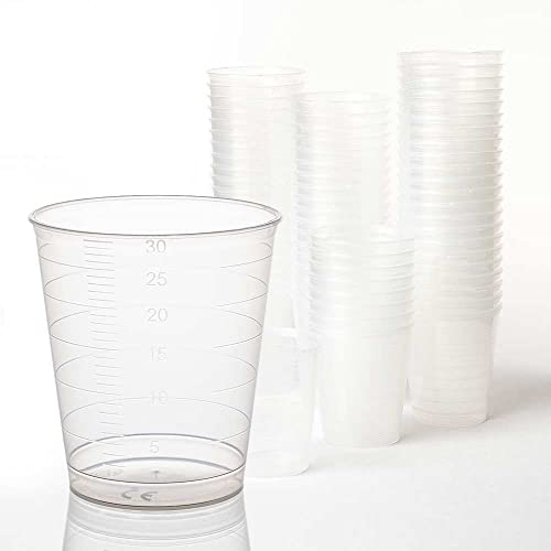 Tuuters.de 300x Medikamentenbecher, 30ml - bruchsicher, Schnapsbecher, Medizinbecher (Transparent) von Tuuters.de