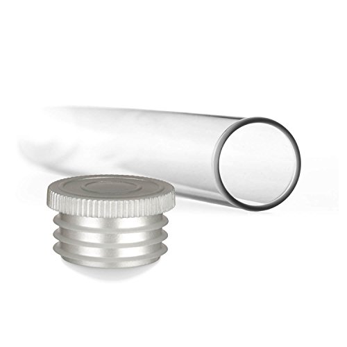Tuuters 100x Glas Reagenzgläser mit Lamellen-Stopfen (Verschluss) in Silber (160 x Ø16 mm) von Tuuters
