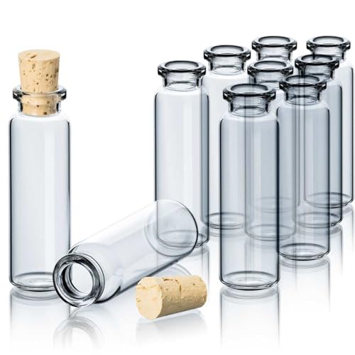 Tuuters 25x Glasfläschchen mit Korken - Give-Away, Gastgeschenk Hochzeit, Gewürze Mini Gläser (20ml) von Tuuters