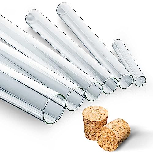 Tuuters 25x Glas Reagenzgläser mit Korken Verschluss Presskorken (100 x Ø 16mm) von Tuuters