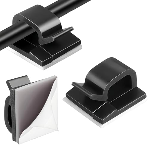 100 PCS Kabelhalter,Kabelführung Organizer Kabelclips Selbstklebend Outdoor Kabelklemmen,Kabelschellen Wand Kabelführung, Kabel Befestigungen Für Kabelmanagement Im Haus Büro Auto Garten von Tuwonwa