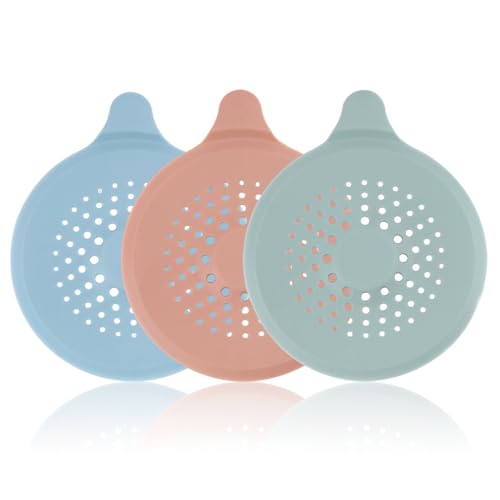 3 PCS Abflussstöpsel Silikon Für Universal Badewannenstöpsel Silikon in Hellblau, Rosa Und Himmelblau,17 cm Für Dusche, Badewanne, Waschbecken, Spülbecken,Wasserdicht & rutschfest, Mit Saugnapf von Tuwonwa