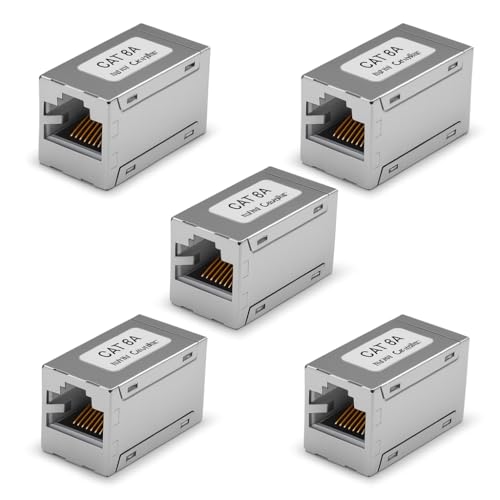 5 PCS RJ45 Kupplung Cat7,RJ45 Kupplung Cat6,Verbinder Ethernet LAN Connector Extension,Verbinder Netzwerkkabel für Ethernet Kabel,Patchkabel Cat7 Cat6A Cat6 Cat5e Cat5 Geschirmt 5 PCS RJ45 Kupplung Cat7,RJ45 Kupplung Cat6,Verbinder Ethernet LAN Connector Extension,Verbinder Netzwerkkabel für Ethernet Kabel,Patchkabel Cat7 Cat6A Cat6 Cat5e Cat5 Geschirmt von Tuwonwa