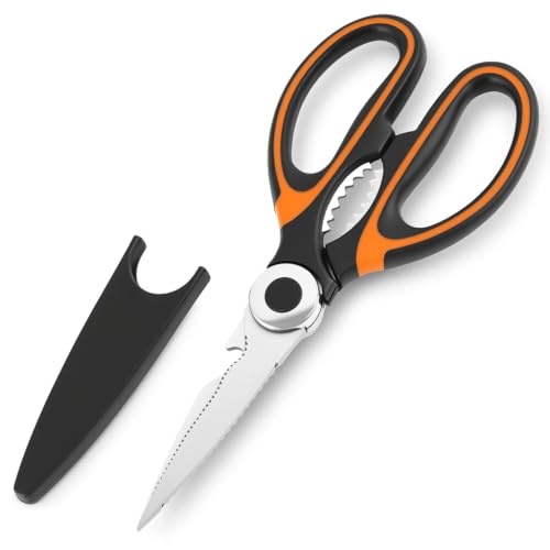 Küchenschere Allzweckschere Rostfreier Edelstahl Haushaltsschere 21cm Spülmaschinenfest Universalschere Mit Klingenschutz Und Rutschfestem Griff,Ideal Zum Schneiden Von Fisch, Geflügel, Nüssen Küchenschere Allzweckschere Rostfreier Edelstahl Haushaltsschere 21cm Spülmaschinenfest Universalschere Mit Klingenschutz Und Rutschfestem Griff,Ideal Zum Schneiden Von Fisch, Geflügel, Nüssen von Tuwonwa