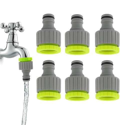 Tuwonwa 6 PCS Wasserhahn Adapter Gartenschlauch,2-in-1 Adapter Für Wasserschlauch 1/2 Zoll & 3/4 Zoll,Schlauchadapter Wasserhahn Für Garten,Anschluss Wasserschlauch an Außenhahn Schnell & Dicht Tuwonwa 6 PCS Wasserhahn Adapter Gartenschlauch,2-in-1 Adapter Für Wasserschlauch 1/2 Zoll & 3/4 Zoll,Schlauchadapter Wasserhahn Für Garten,Anschluss Wasserschlauch an Außenhahn Schnell & Dicht von Tuwonwa