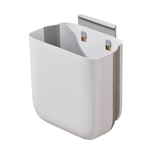 9L Mülleimer zum Aufhängen, Küchenmülleimer mit Deckel, Camping Mülleimers, Mülleimers Hängend Küche, Deckel Mülleimer Hängend Wand für Küche, Camping, Wohnmobil, Bad, Schlafzimmer (Weiß A) von Tuwyii