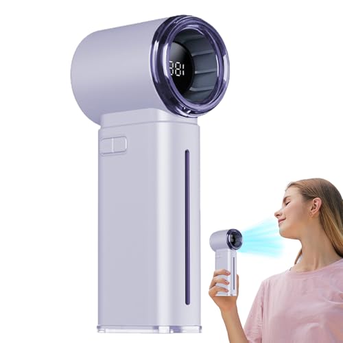 Handheld High Speed Lüfter | Tragbarer Handheld Turbo Fan | Wiederaufladbare Tragbare Handheld -Einstellbare Turbo Small Personal Fan - Persönliches Kühlwerkzeug Mit Digitalem Display Für Reisen Handheld High Speed Lüfter | Tragbarer Handheld Turbo Fan | Wiederaufladbare Tragbare Handheld -Einstellbare Turbo Small Personal Fan - Persönliches Kühlwerkzeug Mit Digitalem Display Für Reisen von Tuxuseo