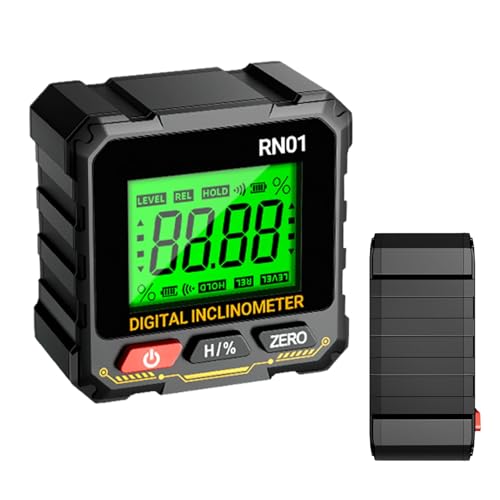 Tuxuseo Digitaler Winkelmesser | Digitale Elektronische Wasserwaage und Winkelmesser,Messgerät Ausrichtwerkzeug Für Elektroinstallation Tischlerei Metallbau von Tuxuseo