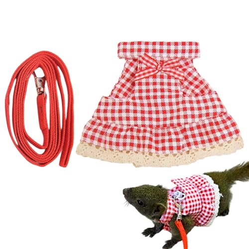 Tuxuseo Geschirr Für Zwergkaninchen - Gurtzeug Set Für Kleintiere | Weiches Kleintierkleid Mit Führleine Zum Training Für Draußen Camping Garten Spaziergehen von Tuxuseo