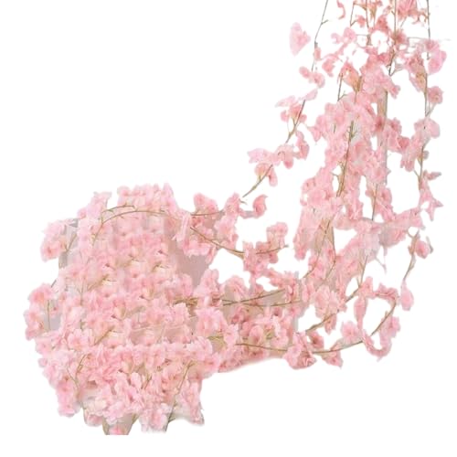 Tuxuseo Künstliche Kirschblütengirlande,Künstliche Kirschblütenranke Hängbare Blumenranken | Pflanzengirlande Deko Für Garten Schlafzimmer Zuhause Feier Tuxuseo Künstliche Kirschblütengirlande,Künstliche Kirschblütenranke Hängbare Blumenranken | Pflanzengirlande Deko Für Garten Schlafzimmer Zuhause Feier von Tuxuseo