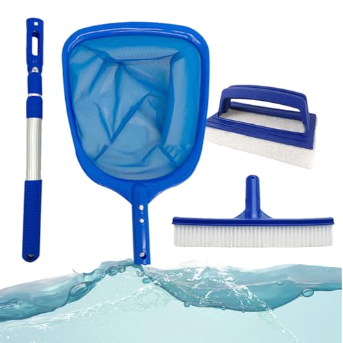 Tuxuseo Pool-Reinigungsset | Pool Sieb Kescher Fein | Teichkescher Feinmaschig Algen | Poolnetz Feinmaschig | Kächersieb Pool Mit Stab - Reinigung Pool Pflegeset Tuxuseo Pool-Reinigungsset | Pool Sieb Kescher Fein | Teichkescher Feinmaschig Algen | Poolnetz Feinmaschig | Kächersieb Pool Mit Stab - Reinigung Pool Pflegeset von Tuxuseo