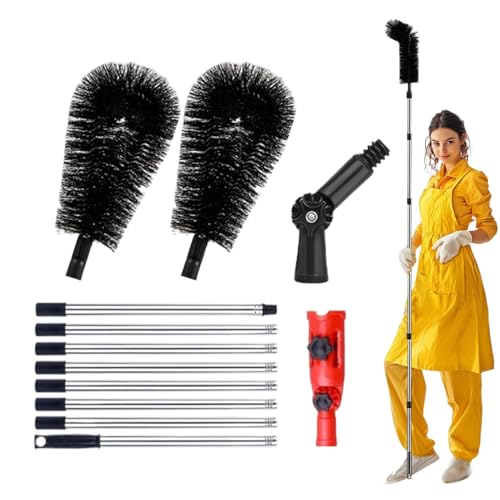 Tuxuseo Regenrinne Reinigungsbürste - Teleskop Regenrinnen Reiniger,3,2 m Reinigerstab für das Entfernen von Ästen und Tuxuseo Regenrinne Reinigungsbürste - Teleskop Regenrinnen Reiniger,3,2 m Reinigerstab für das Entfernen von Ästen und von Tuxuseo