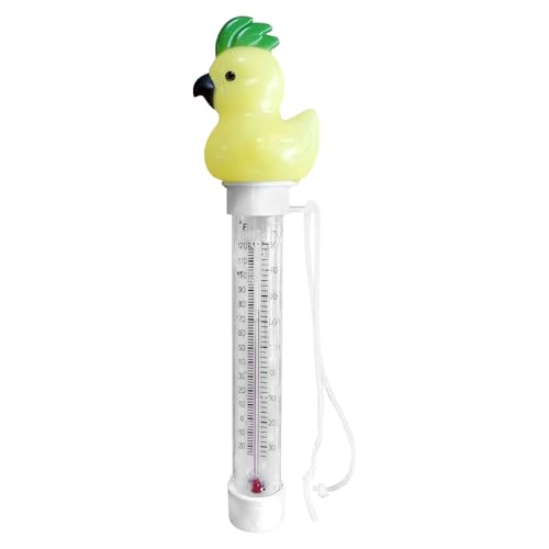 Tuxuseo Schwimmende Pool Thermometer | Einfach Ablesbarer Schwimmender Wassertester Mit Schnur - Bruchsichere Teichausrüstung Für Spa Aquarium Außenbereich Mit Leine von Tuxuseo