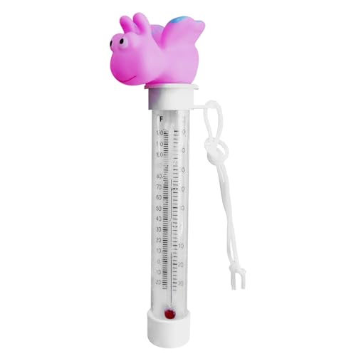 Tuxuseo Schwimmende Pool Thermometer | Einfach Ablesbarer Schwimmender Wassertester Mit Schnur - Bruchsichere Teichausrüstung Für Spa Aquarium Außenbereich Mit Leine von Tuxuseo