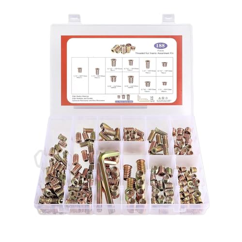 Tuxuseo Sechskantmutter Set | Innensechskant Muttern Bausatz Für Industrie,Befestigungssatz Mit Sechskantschlüssel Für Holz Kiefer Sperrholz Spanplatte Tuxuseo Sechskantmutter Set | Innensechskant Muttern Bausatz Für Industrie,Befestigungssatz Mit Sechskantschlüssel Für Holz Kiefer Sperrholz Spanplatte von Tuxuseo
