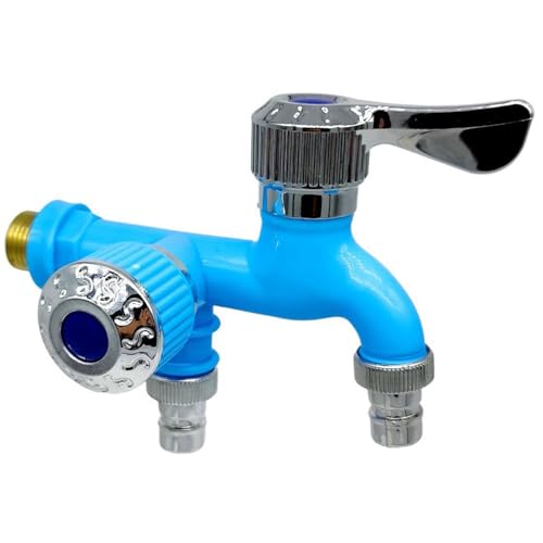 Tuxuseo Wasser Umsteller Waschbecken Wasserhahn - Galvanikprozess Mopp Waschbecken Wasserhahn | Galvanikprozess Wäschewannenhahn Gute Dichtleistung, auslaufsicherer Doppelgriffhahn mit von Tuxuseo
