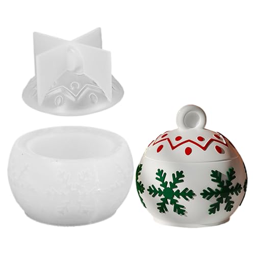 Tuxuseo Weihnachtskerzenbecherform | Silicone Weihnachtsformen Mit Deckel | Weihnachtsschneeflocken-Vorratsglas-Silikonform - Perfekt Für Heimdekoration Und Weihnachtsfeiern Tuxuseo Weihnachtskerzenbecherform | Silicone Weihnachtsformen Mit Deckel | Weihnachtsschneeflocken-Vorratsglas-Silikonform - Perfekt Für Heimdekoration Und Weihnachtsfeiern von Tuxuseo