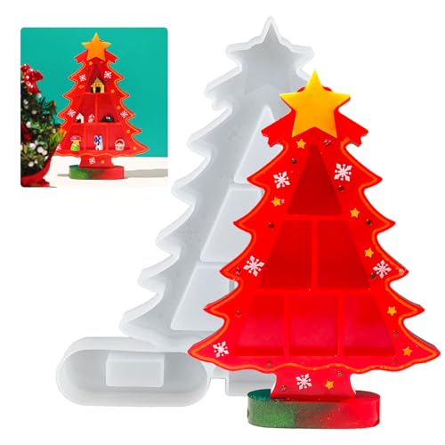 Epoxidharz Formen Weihnachtsbaum Silikonform Weihnachten Ornament Weihnachtsbaum Gießform Weihnachten Harzform Weihnachtsbaum Fensterdekorationen Epoxidharz Weihnachten Haus Dekoration von Tuxuzal