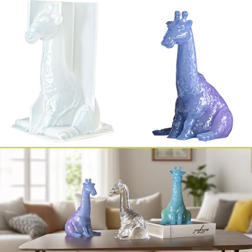 Silikonform Gießform Kerzenform Tiere Silikonform Giraffe Gießform Silikon Tiere Form Kerzenform zum Gießen Seifenform Gipsform Epoxidharz Form Schokolade Fondant Form Giraffen Ornamente Harz Handwerk von Tuxuzal