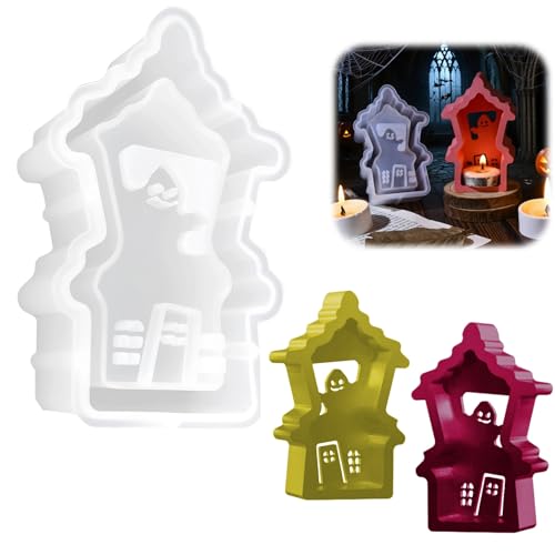 Silikonform Gießform Kerzenhalter Halloween Geist Deko Geist Silikonform Teelichthalter Gießform Silikon Kerzenständer Gipsform Kerzenform Silikon Teelicht Form für Halloween Party Haus Dekoration von Tuxuzal