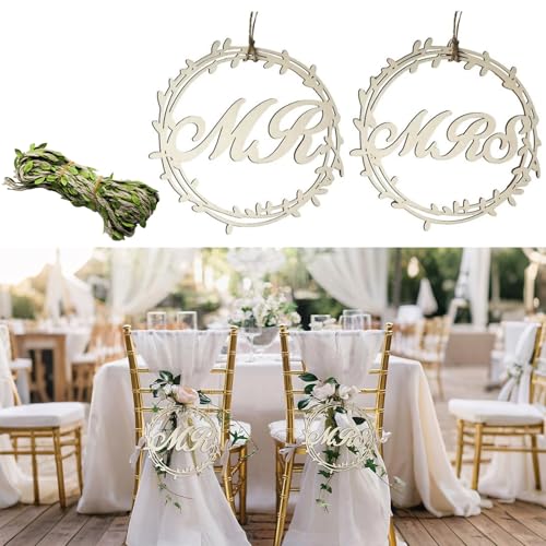 Mr Mrs Hochzeit Stühle Schild Holz Girlande Stuhl Dekoration von Tuxuzal