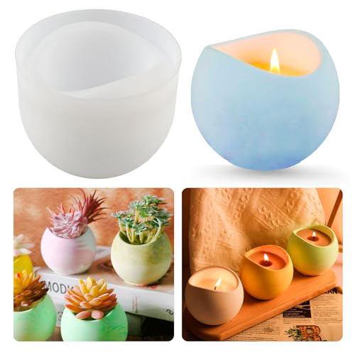 Tuxuzal Silikonform Blumentopf Gießform Kerzenhalter Teelichthalter Beton Silikon Dose Epoxidharz Kerzenglas Form DIY Teelicht Pflanzgefäße Form, Lazhu-MJ103 Tuxuzal Silikonform Blumentopf Gießform Kerzenhalter Teelichthalter Beton Silikon Dose Epoxidharz Kerzenglas Form DIY Teelicht Pflanzgefäße Form, Lazhu-MJ103 von Tuxuzal