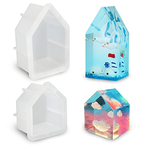 2 Stück Silikonform Haus Gießform Haus Beton Form Epoxidharz Häuser Gießform Gipsform DIY Haus Harzform Hausform Handwerk Silikon Haus Epoxidharz Formen für Kerzen Seife Buchstützen Kristall Ornamente 2 Stück Silikonform Haus Gießform Haus Beton Form Epoxidharz Häuser Gießform Gipsform DIY Haus Harzform Hausform Handwerk Silikon Haus Epoxidharz Formen für Kerzen Seife Buchstützen Kristall Ornamente von Tuxuzal