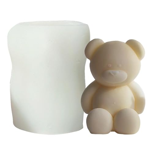 Candle Silikonform, Teddybär Form Silikon Kerze Seifenherstellung Form, Bär Silikonform, Bär Kerzenform Baby Bär Silikon Wiederverwendbare Tierform Kuchenform Für Süßigkeiten Schokolade von Tuxxjzm